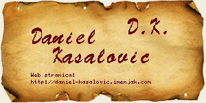 Daniel Kasalović vizit kartica